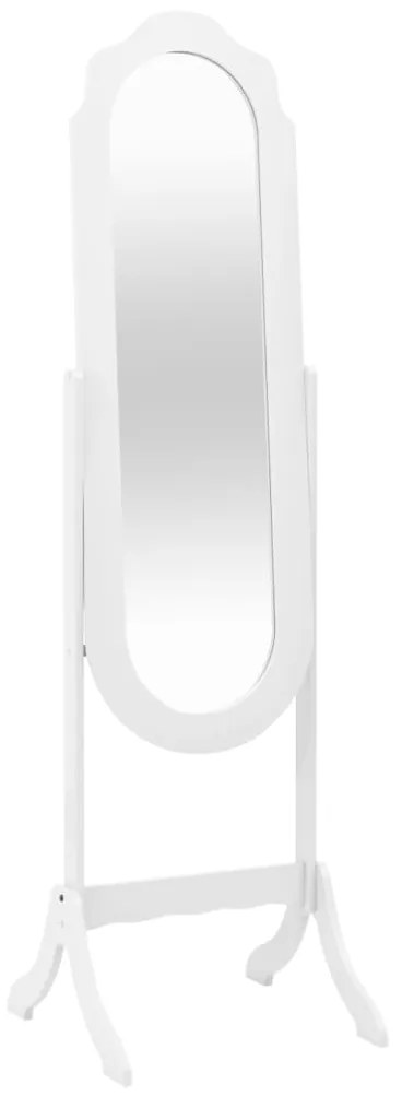 vidaXL Espelho de pé 45,5x47,5x160 cm derivados de madeira branco