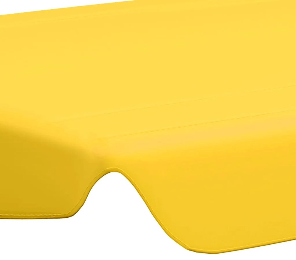 Toldo suplente p/ baloiço de jardim 150/130x105/70 cm amarelo