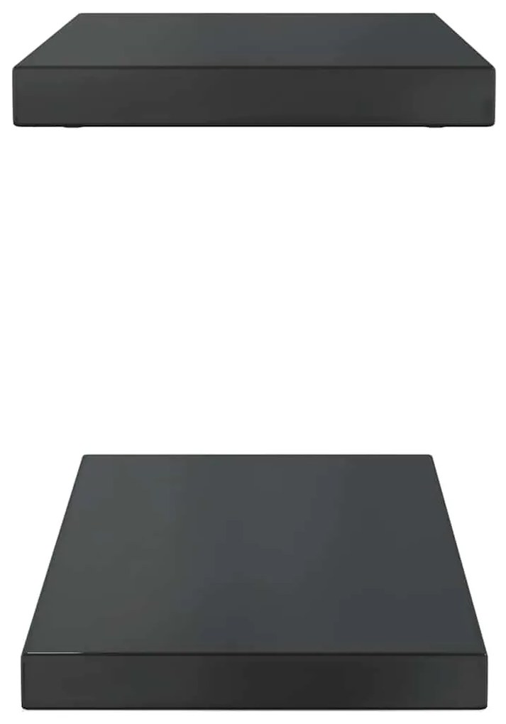 Prateleiras de parede 2 pcs 50x23,5x3cm aço inoxidável prateado