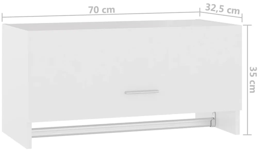 Roupeiro 70x32,5x35 cm derivados de madeira branco