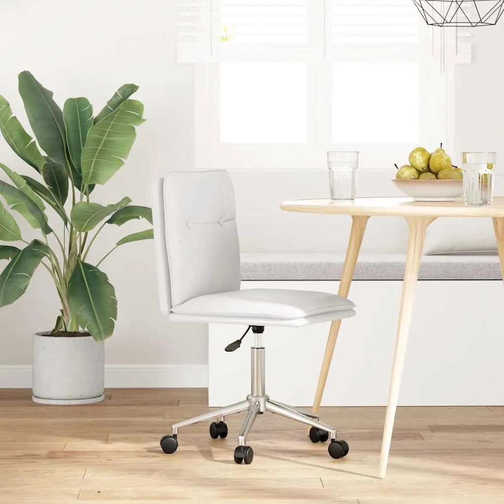 Cadeira de jantar couro artificial branco