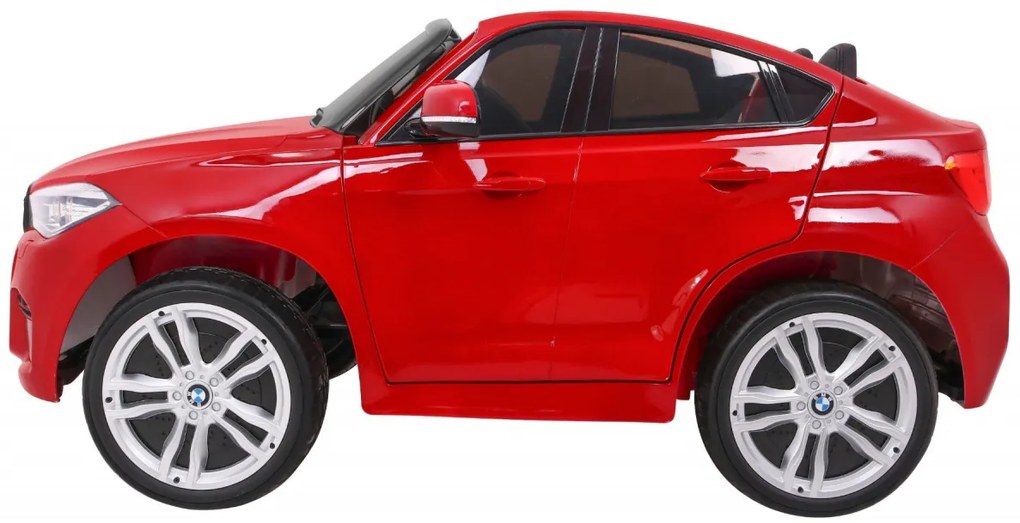 Carro elétrico para Crianças BMW X6M XXL 12V Rodas Espuma EVA, Assento couro ecológico Vermelho Pintado