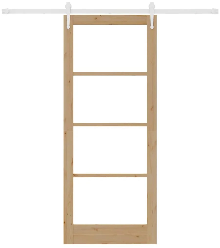 Conjunto de Porta Deslizante vidaXL com Conjunto de Ferragens 86x211 c