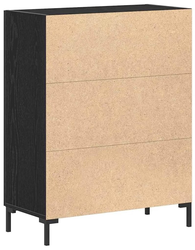 Sideboard vidaXL Preto Carvalho 69,5x34x90 cm Madeira de engenharia