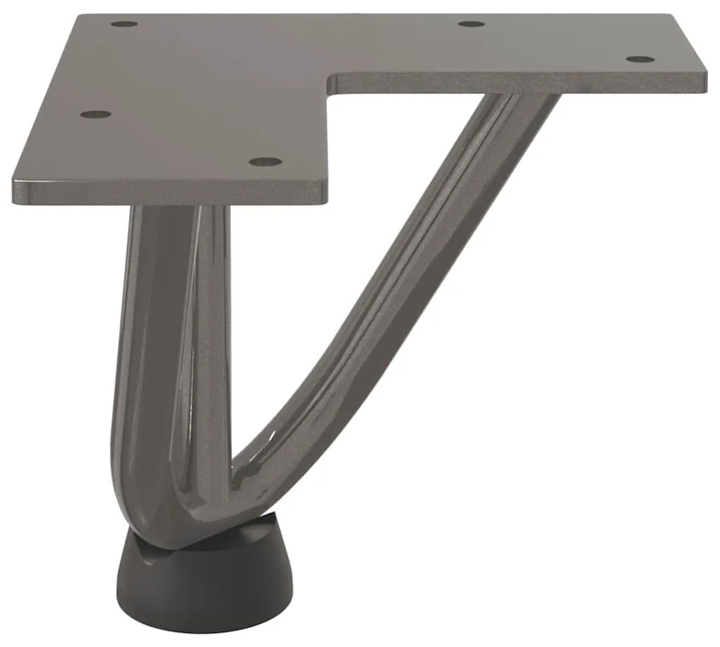 Pernas de grampo para mesa de centro 4 peças Aço natural 10 cm Aço mac