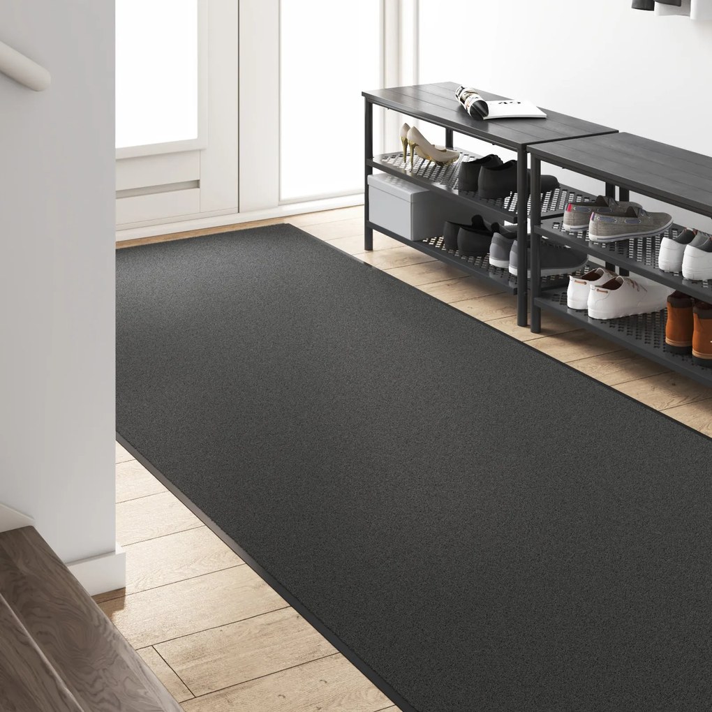 Capacho lavável vidaXL antracite 120x350 cm