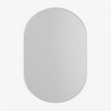 Espelho De Parede Oval 60x90 Cm Em Alumínio Draves Dourado - Sklum