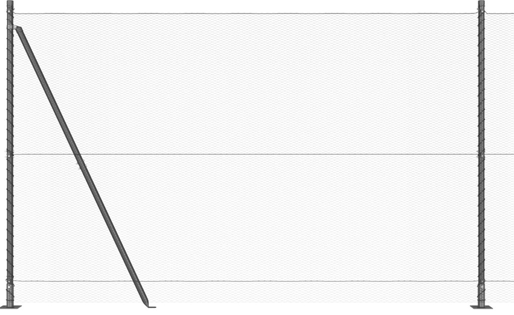 Cerca Hexagonal vidaXL Cinza 1,6x50 m Aço