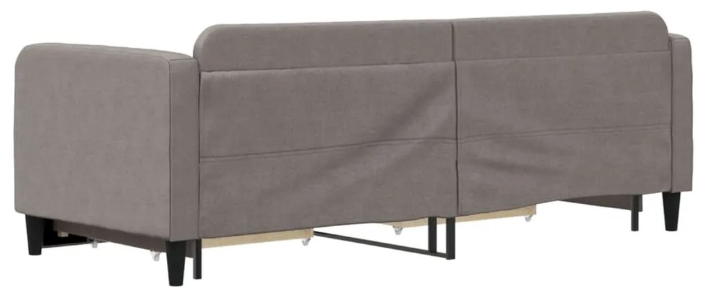 Sofá-cama c/ gavetão/gavetas 80x200 cm tecido cinza-acastanhado