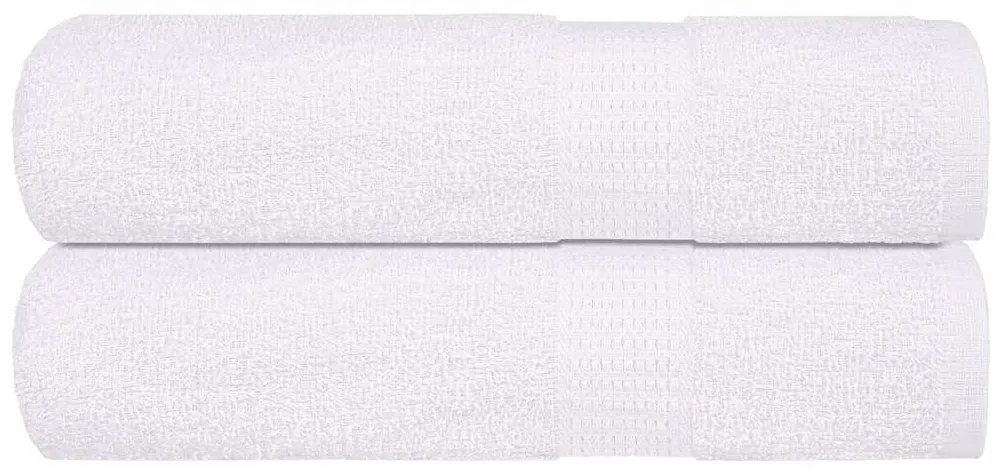 Toalhas de mãos 2 pcs 50x100 cm 360 gsm 100% algodão branco