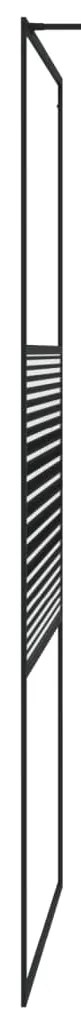 Divisória de chuveiro c/ vidro ESG transparente 100x195cm preto
