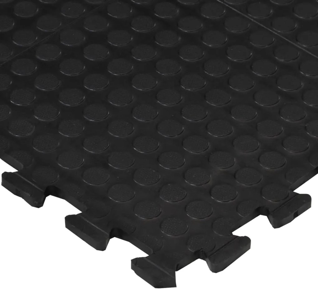 Ladrilho de borracha 12 mm 90x120 cm preto