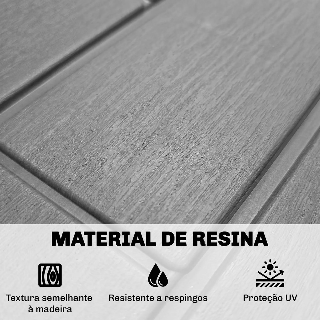 Baú Exterior Capacidade 114 L Baú de Armazenamento Exterior Resistente à Água e aos Raios UV com Fecho Cinzento