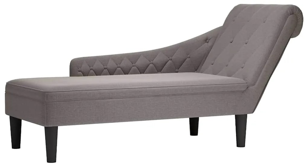 Chaise lounge c/ almofada/apoio de braços direito tecido
