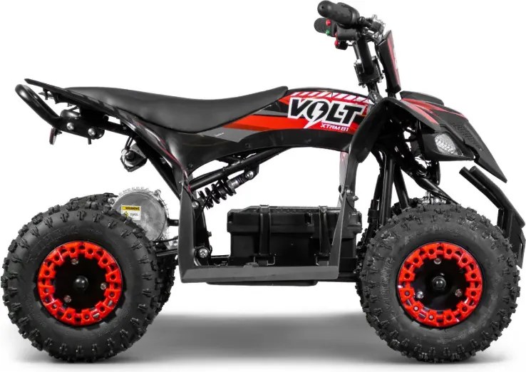 Mini moto 4 elétrica infantil - VOLT 1000 W 36 V, com 3 velocidades reguláveis, c/ marcha atrás Vermelha