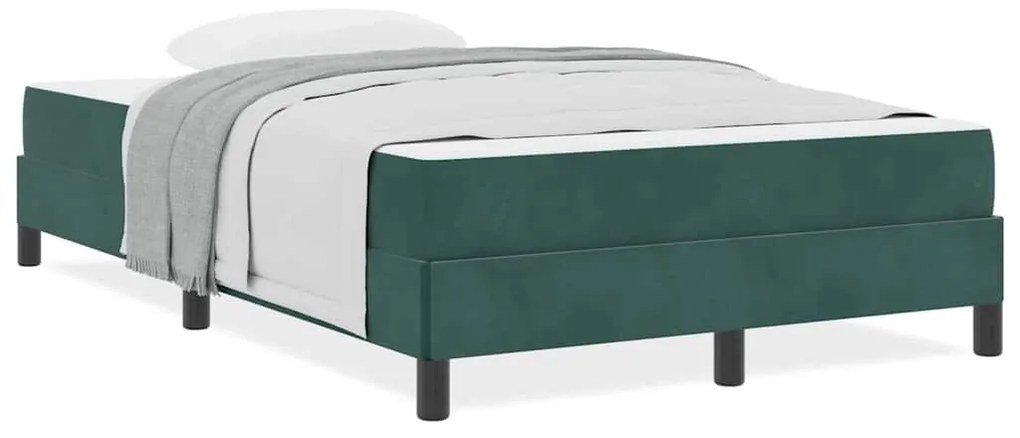 Cama box spring com colchão Verde Escuro 120 x 200 cm Veludo