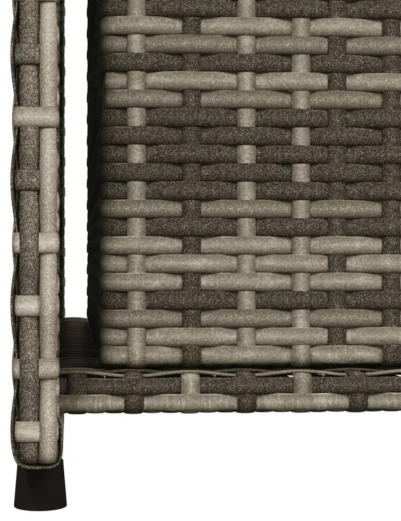 Armário de arrumação para jardim 50x55x115 cm vime PE cinzento