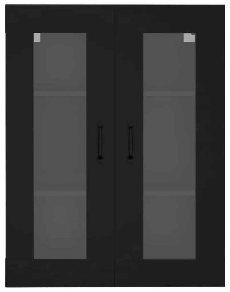 Armário de parede suspenso 69,5x34x90 cm preto