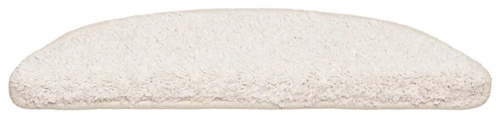 Tapetes de escada 30 pcs 56x17x3 cm branco