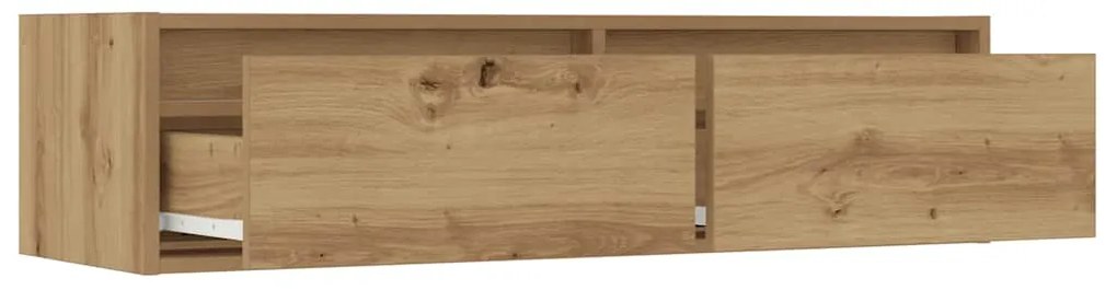 Móvel de TV com luzes LED 100X35,5x25 cm carvalho artisiano