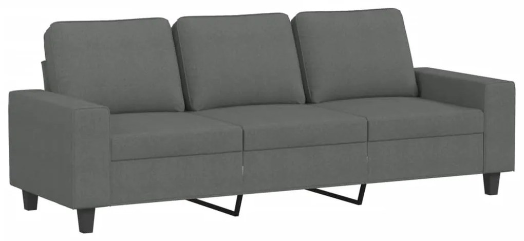 4 pcs conjunto de sofás tecido cinzento-escuro