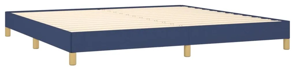 Estrutura de cama sem colchão 200x200 cm tecido azul