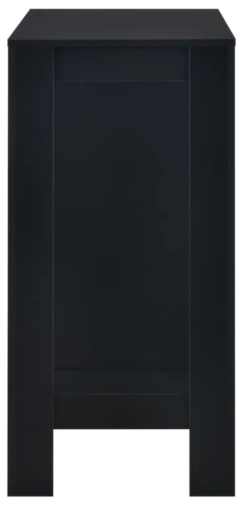 Mesa de bar com prateleira preto 110x50x103 cm