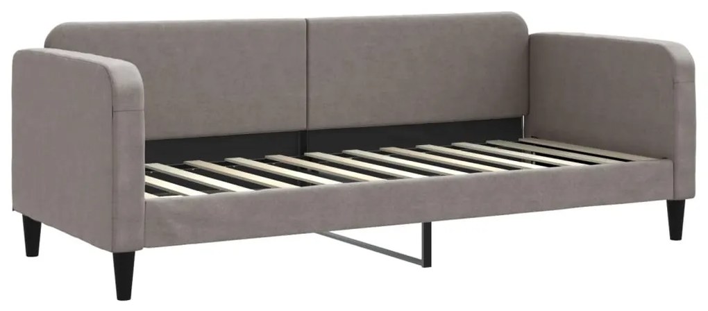Sofá-cama c/ gavetão/gavetas 80x200 cm tecido cinza-acastanhado
