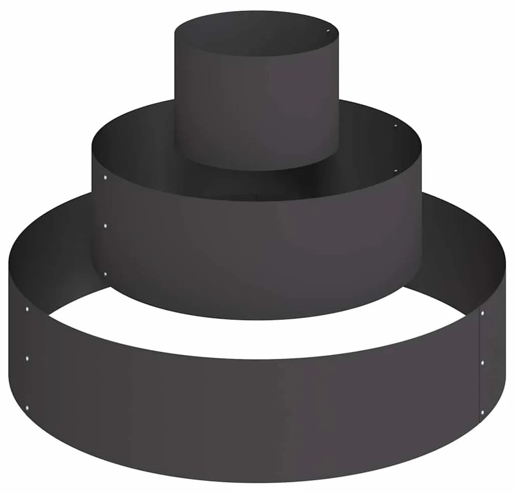 Vaso de Metal Aço/preto Aço Grande Modular Vaso de Metal