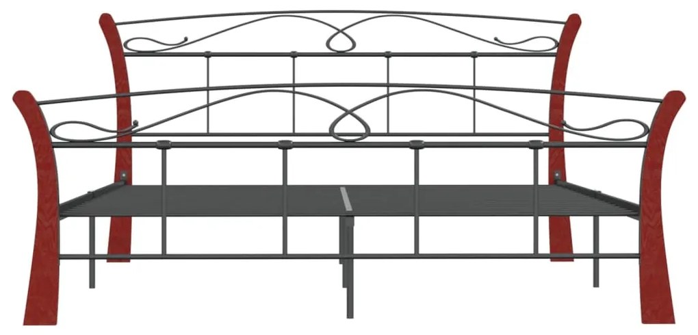Estrutura de cama 140x200 cm metal preto