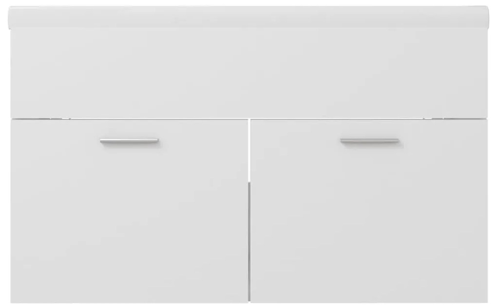 Armário lavatório c/lavatório embutido derivados madeira branco