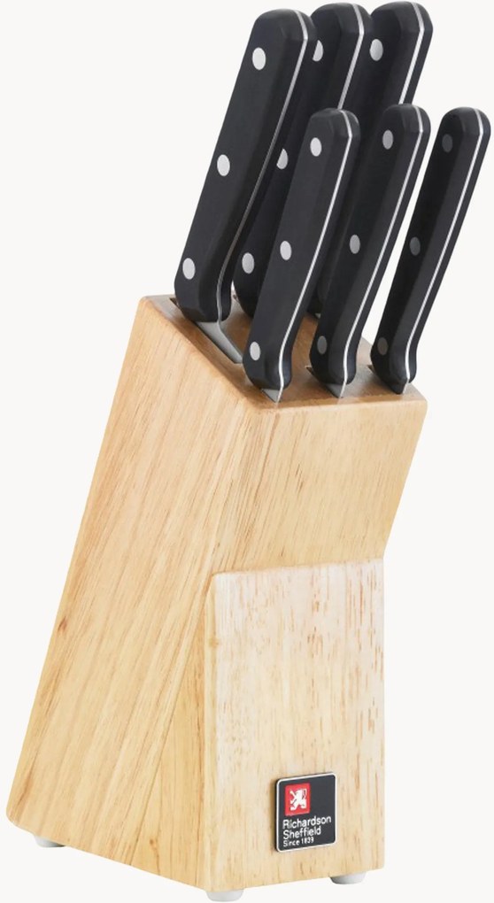 Conjunto de facas de cozinha com bloco de madeira Cucina, conjunto de 7