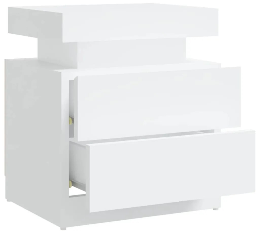 Mesa de cabeceira derivados de madeira branco