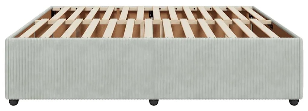 Estrutura de cama sem colchão 200x200 cm veludo cinzento-claro