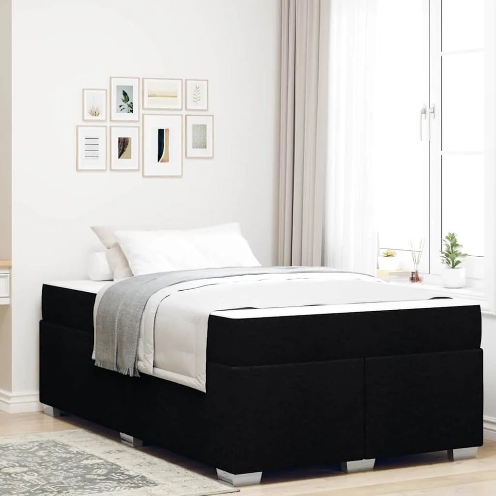 vidaXL Estrutura da Cama Preto 120 x 190 cm tecido