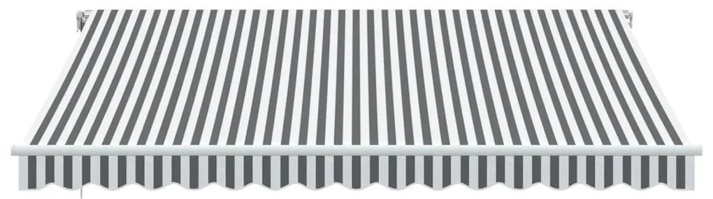 Toldo retrátil automático 400x350 cm antracite e branco