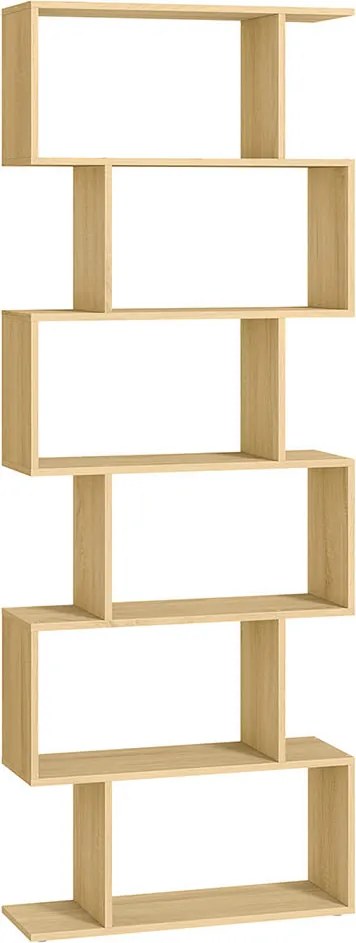 Estante livros sala elegante com 6 prateleiras 24 x 70 x 190,5 cm Cor de carvalho natural