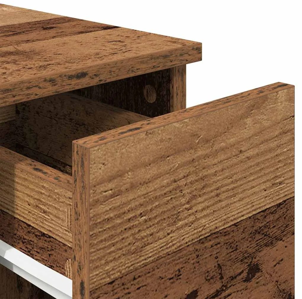 Mesa de cabeceira com gaveta 20x36x60 cm madeira velha