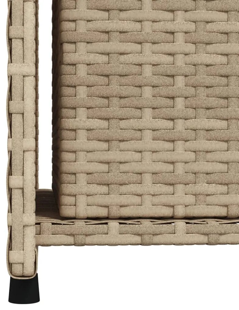 Armário de arrumação para jardim 50x55x115 cm vime PE bege