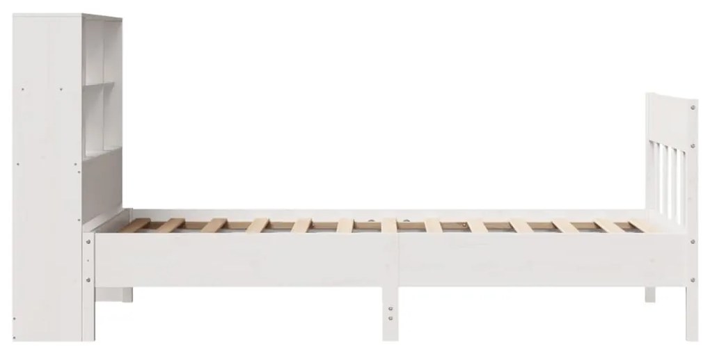 Cama sem colchão 90x190 cm madeira de pinho maciça branco