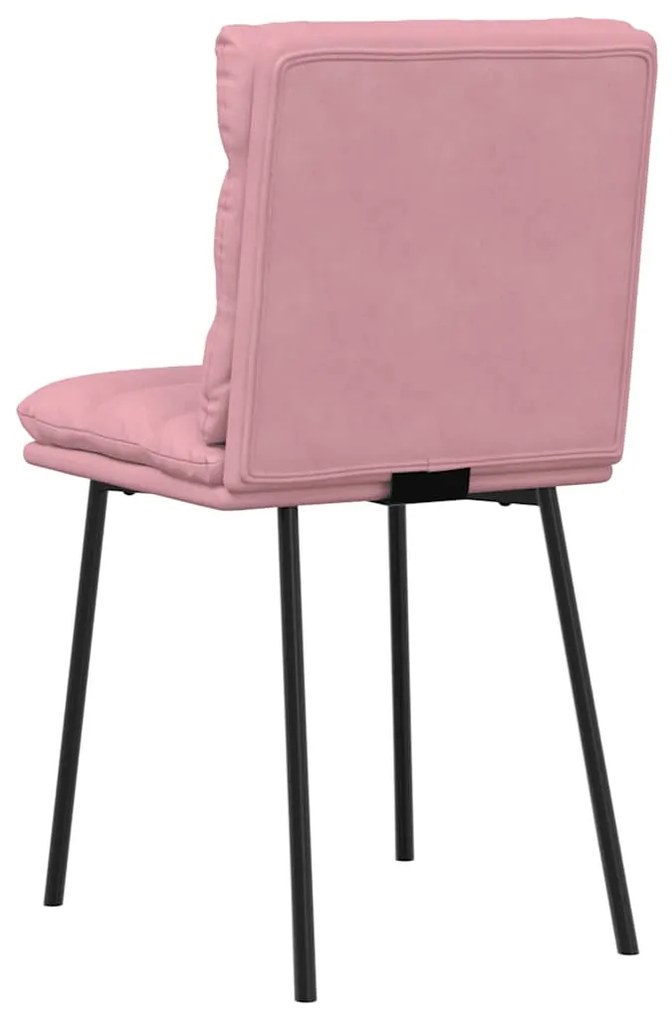 Cadeiras de jantar 2 pcs veludo rosa