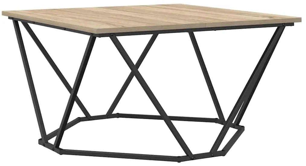 Mesa de Centro Carvalho Sonoma 80x80x45 cm Madeira de engenharia