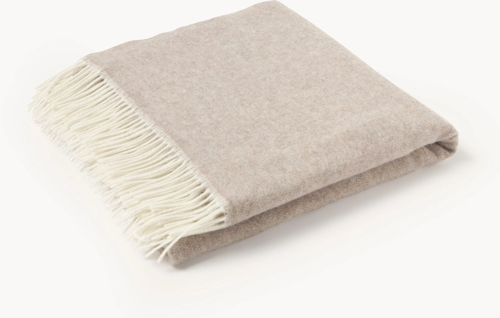 Manta reversível em lã Faro com caxemira