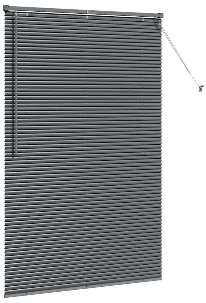 Persiana de Janela Cinzento-escuro 80 x 130 cm Alumínio