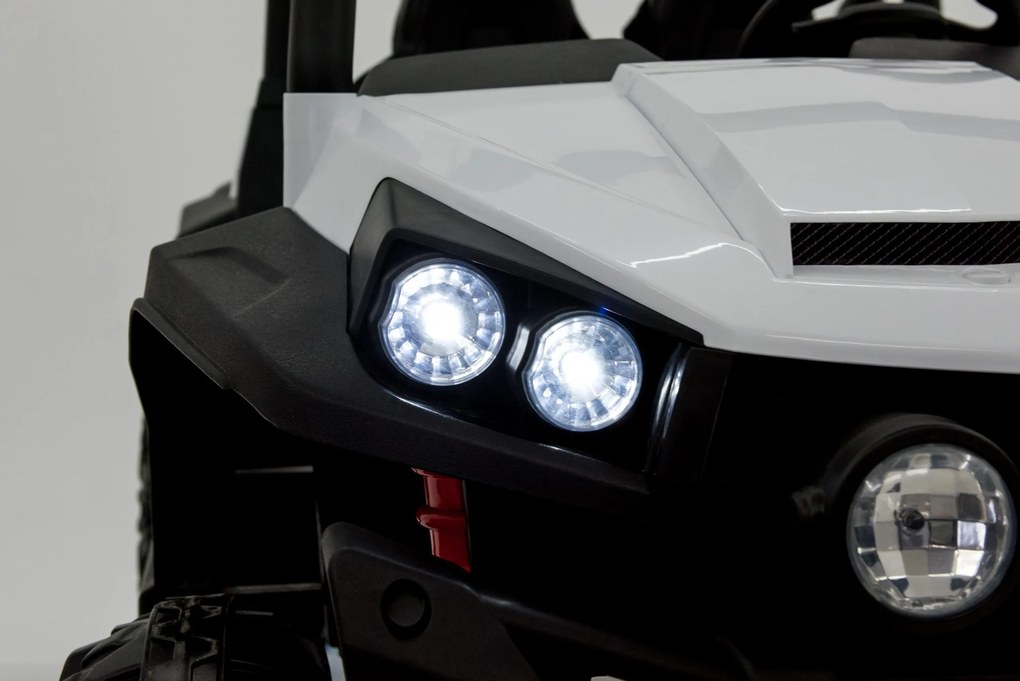 Carro elétrico para crianças Buggy RSX - 2,4 GHz, 24V, 4x4, 2 Lugares em pele, rodas em Borracha, rádio FM, Bluetooth Vermelho
