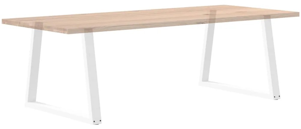 Pés para mesa de jantar em V, 2 peças, branco, 100x(72-73,3) cm, aço