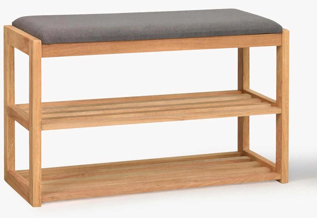 Banco com sapateira em madeira de carvalho Confetti