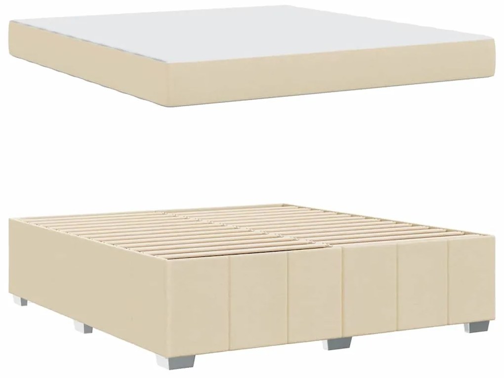 Estrutura da Cama Creme 180 x 200 cm tecido
