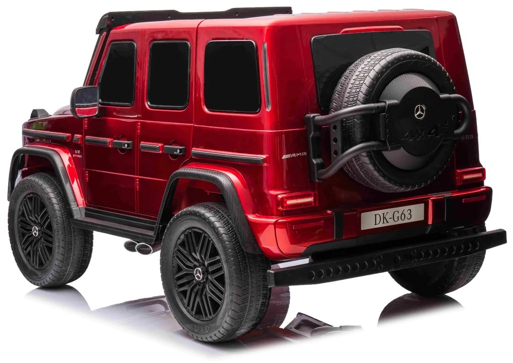 Carro elétrico para crianças Mercedes-Benz G63 AMG 4x4² 2 lugares, Bateria 24V/7Ah, 4 motores 200W, Rodas Borracha com suspensão, Bancos em pele, Cont