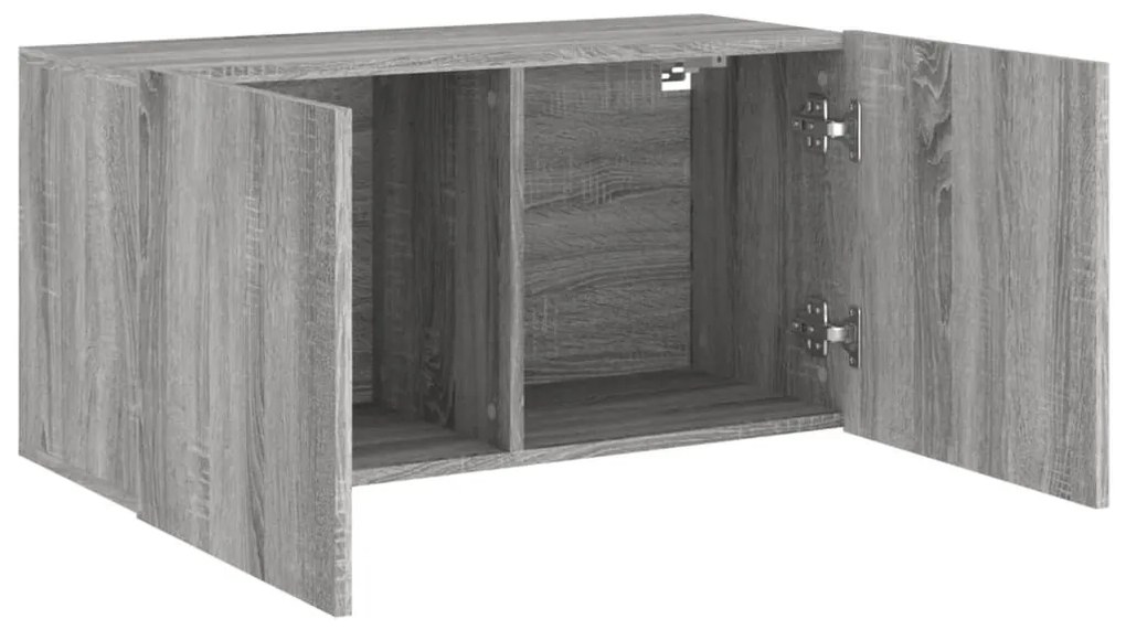 Móvel de parede para TV 80x30x41 cm cinzento sonoma